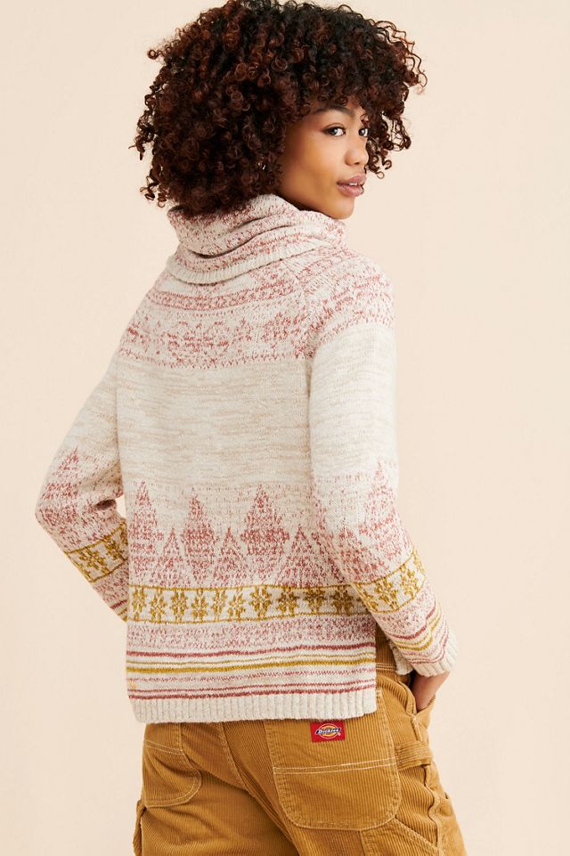 Pilcro Abstract Cowl Neck Sweater #1