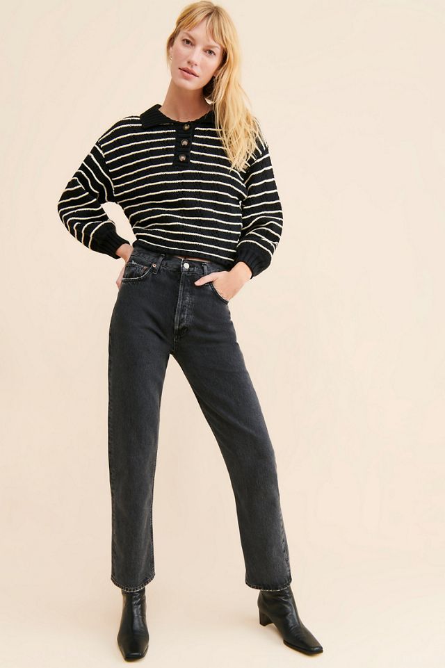 Sage The Label Striped Button-Up Sweater #3
