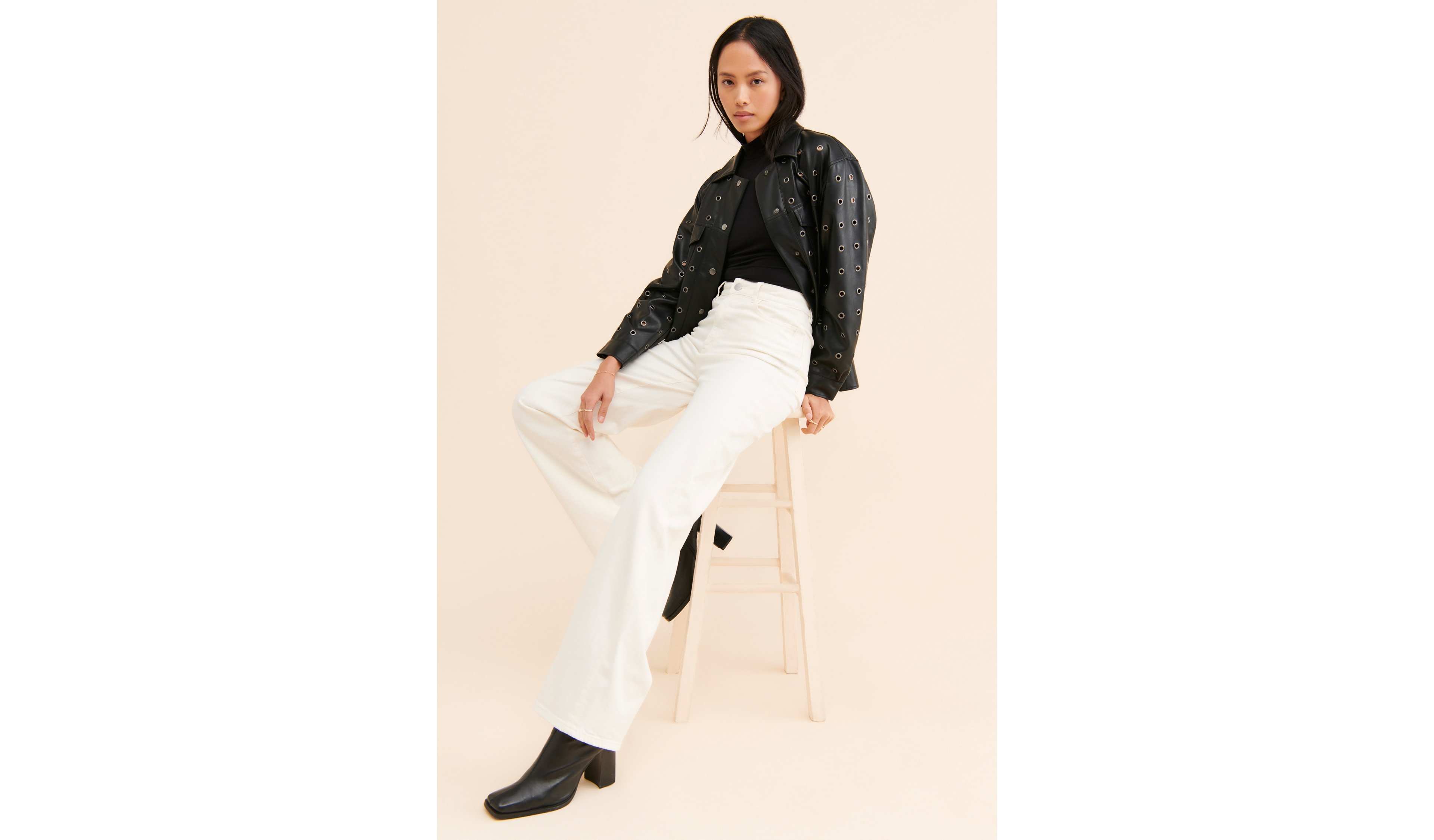 Warp + Weft Hou Wide Leg Jeans
