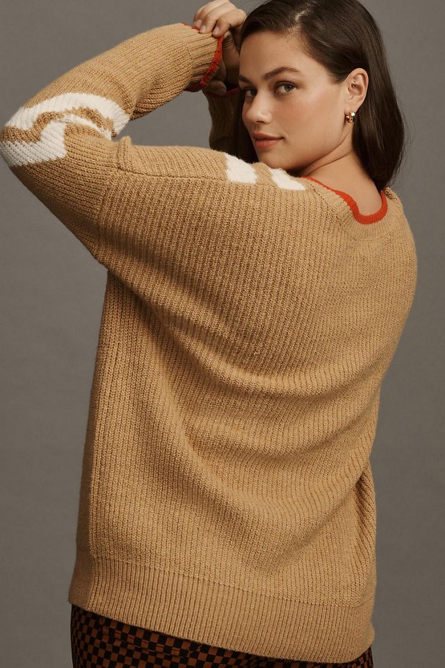 Maeve Slouchy Plunging V-Neck Pullover Sweater #1