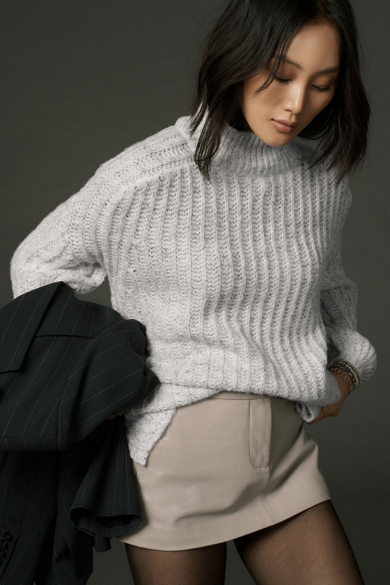 Pilcro Textured Tunic Sweater