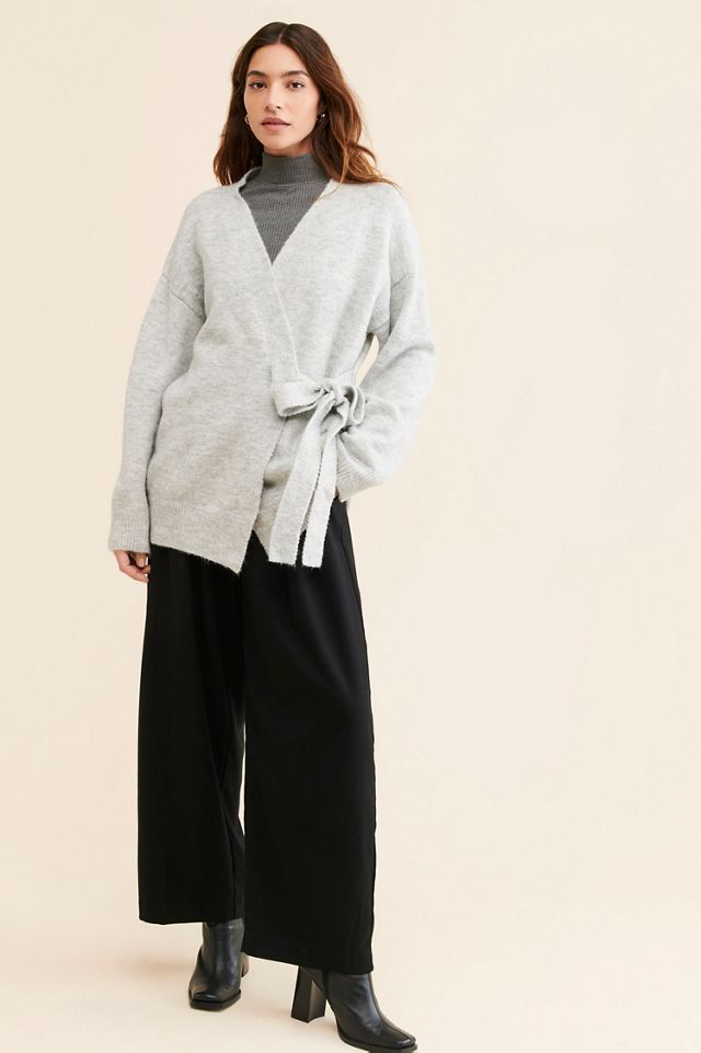 Little Lies Oversized Wrap Knit Top #3