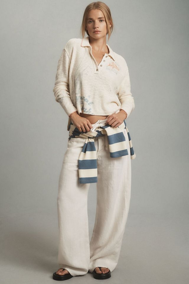 Pilcro Letterset Icon Polo Sweater #3