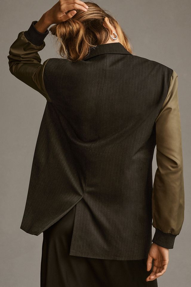 Dolan Utility Mixed Fabric Blazer #1
