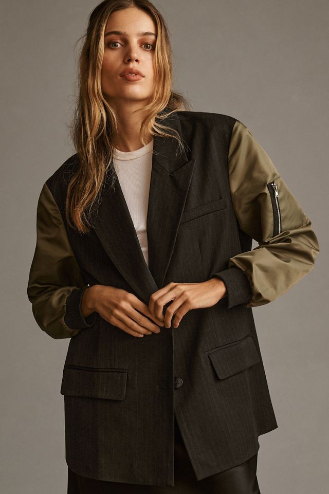 Dolan Utility Mixed Fabric Blazer #2