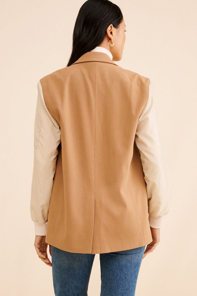 Dolan Utility Mixed Fabric Blazer #2
