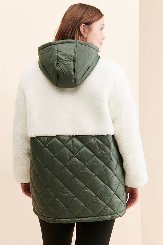 Sanctuary Quilted Sherpa Mix Coat #1