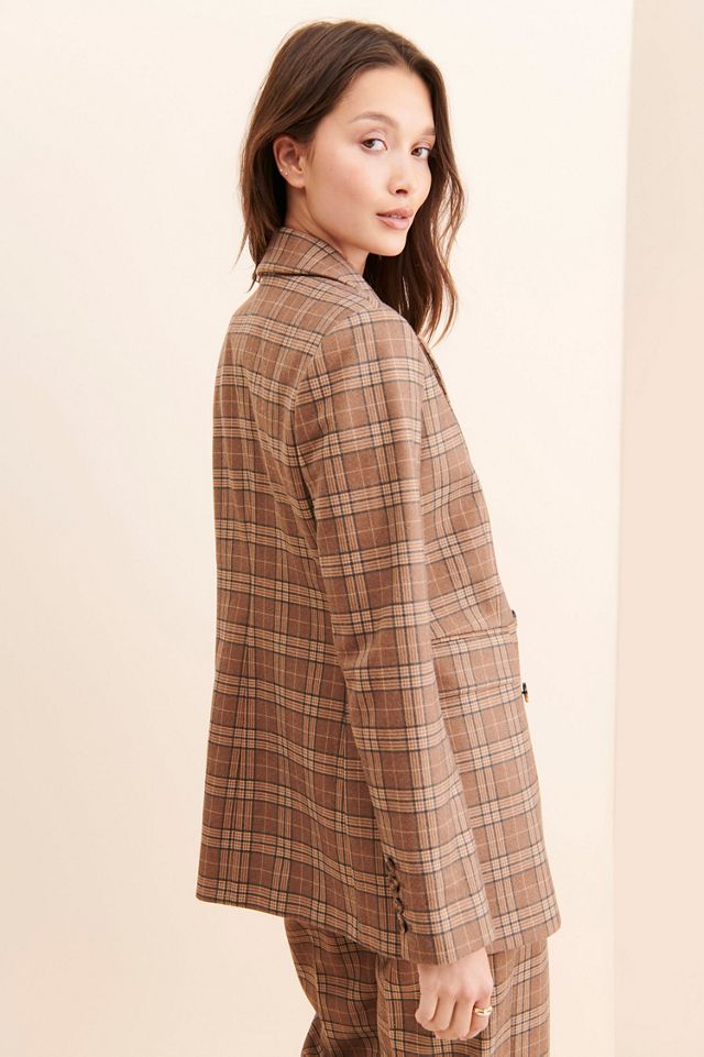 Nuuly x Favorite Daughter Phoebe Plaid Blazer #1
