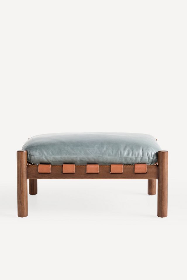 Inez Leather Ottoman #1
