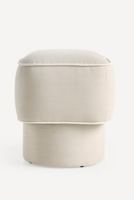 Anthropologie Modella Performance Linen Ottoman In Neutral