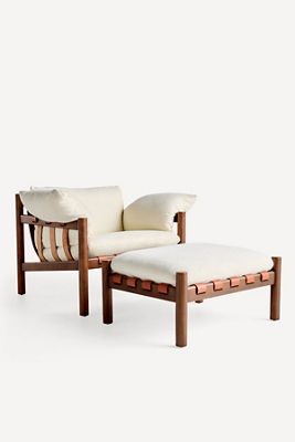 Inez Performance Weave Ottoman