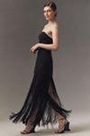 Mare Mare Strapless Fringe-Hem Maxi Dress