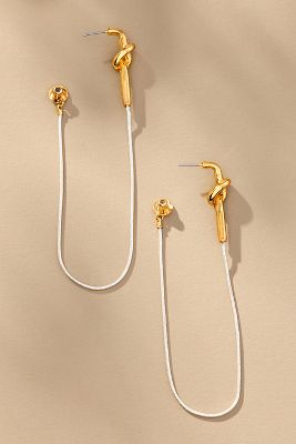 Pajarolimon Mixed Metal Knot Drop Earrings