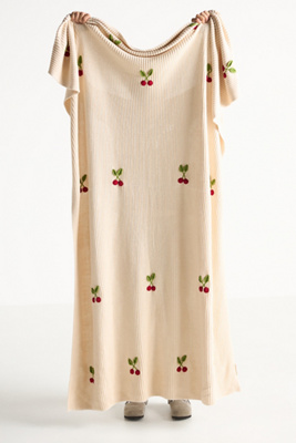 Anthropologie Icon Cotton Crochet Throw Blanket