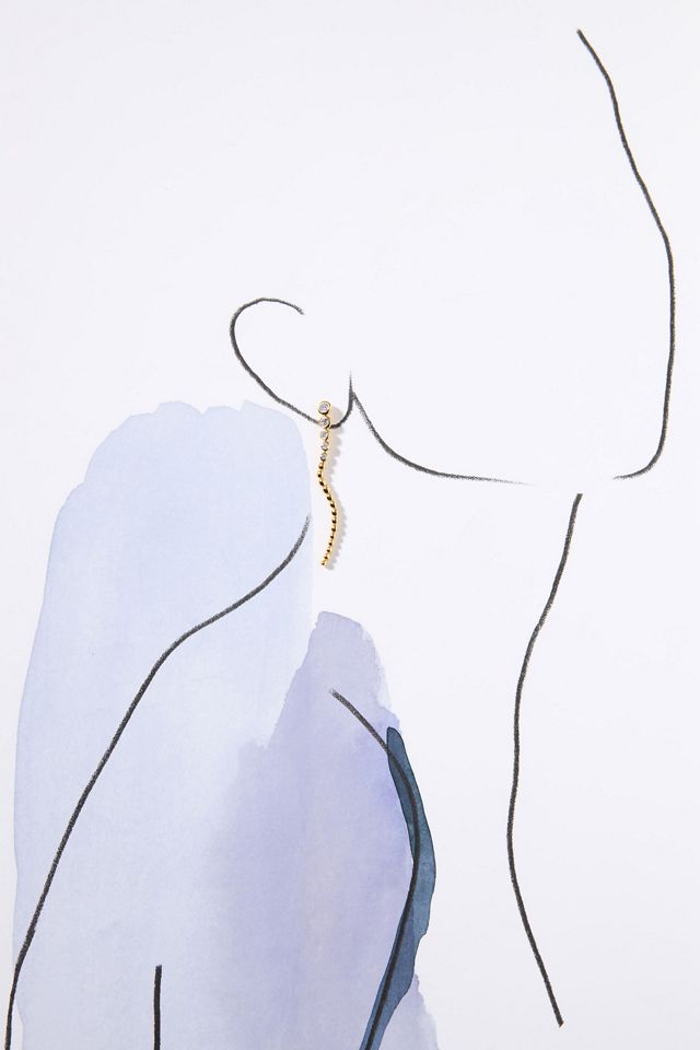 Missoma Articulated Beaded Stone Drop Earrings #1