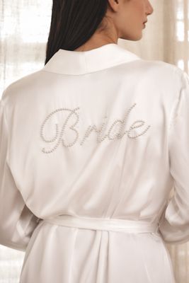 Hutch Long-Sleeve Pearl Bride Robe
