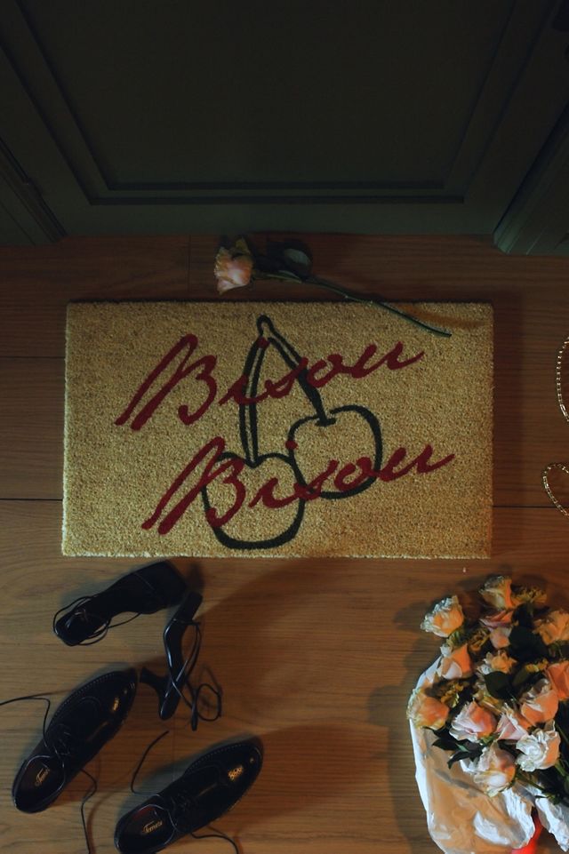 Jordan Nickson Bisou Cherries Printed Coir Doormat #3