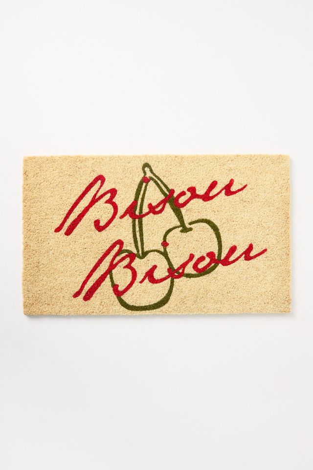 Jordan Nickson Bisou Cherries Printed Coir Doormat #1