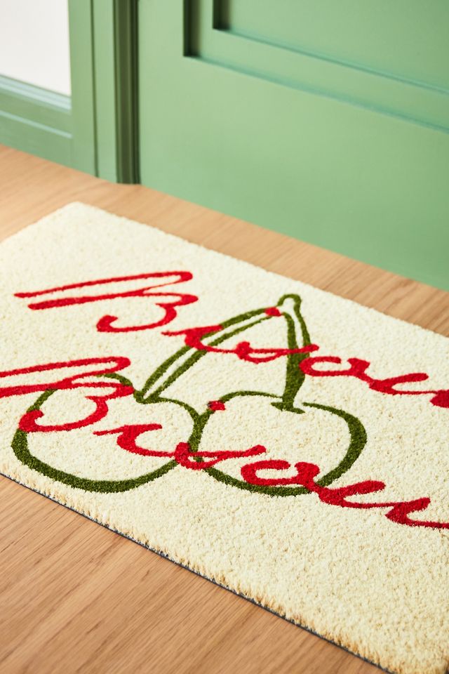 Jordan Nickson Bisou Cherries Printed Coir Doormat #2