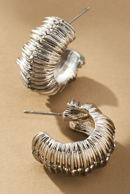 Ribbed Chunky Hoop Earrings product page