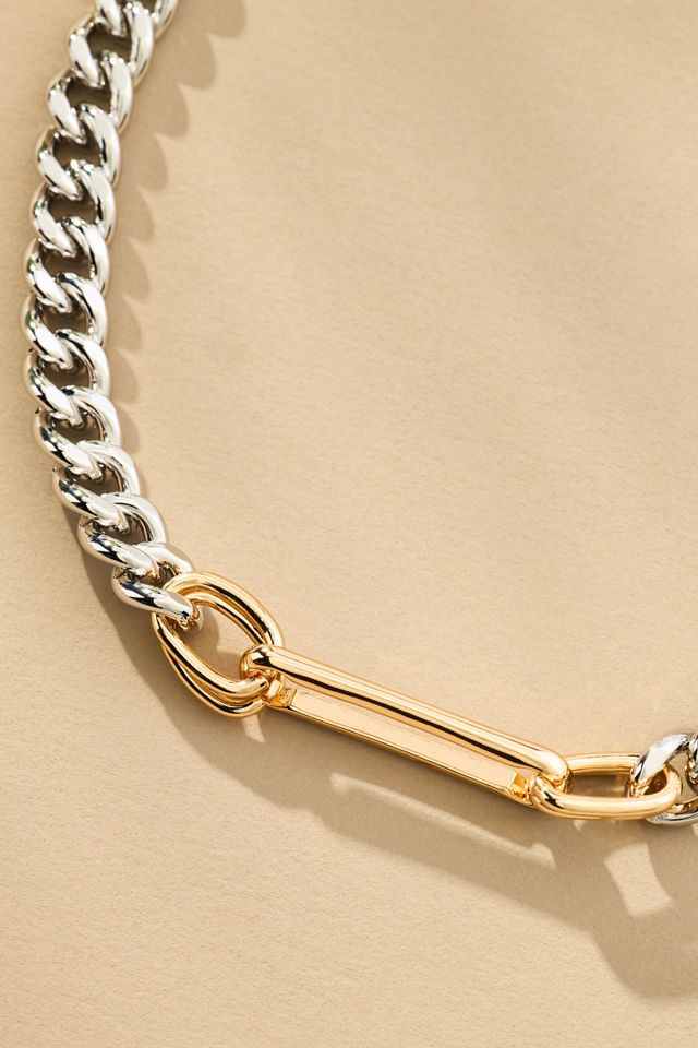 Mixed Metal Chain Necklace
