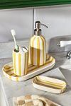 Striped Ceramic Soap Dispenser