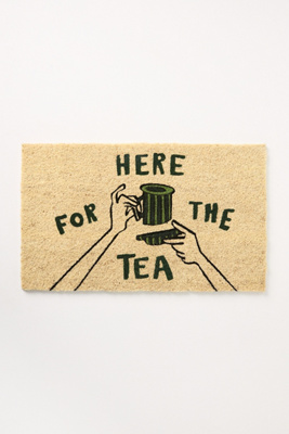 Simplyextrajordanary Tea Printed Coir Doormat