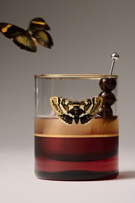 Catherine Martin Midnight Creatures Decaled Double Old Fashioned Glass