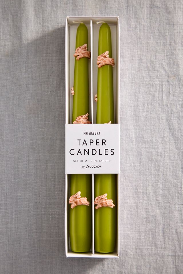 Hopping Brown Bunny Taper Candles, Set of 2 #2