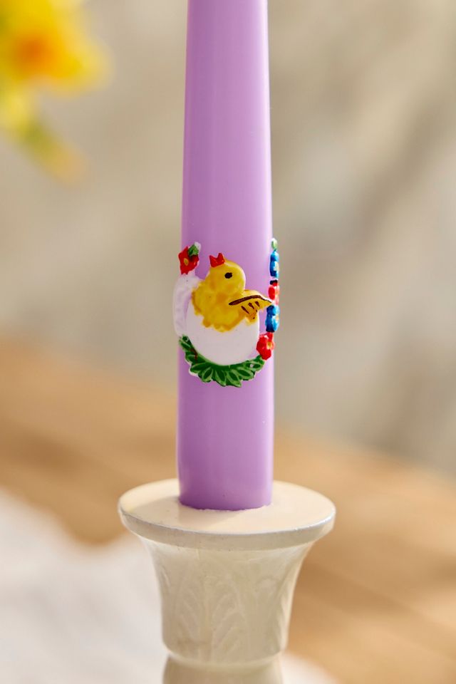 Easter Motif Taper Candles, Set of 2 #1