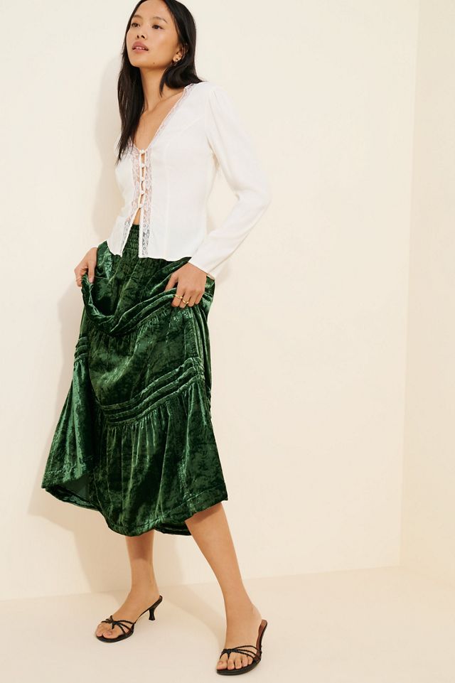 Somerset Velvet Maxi Skirt #4