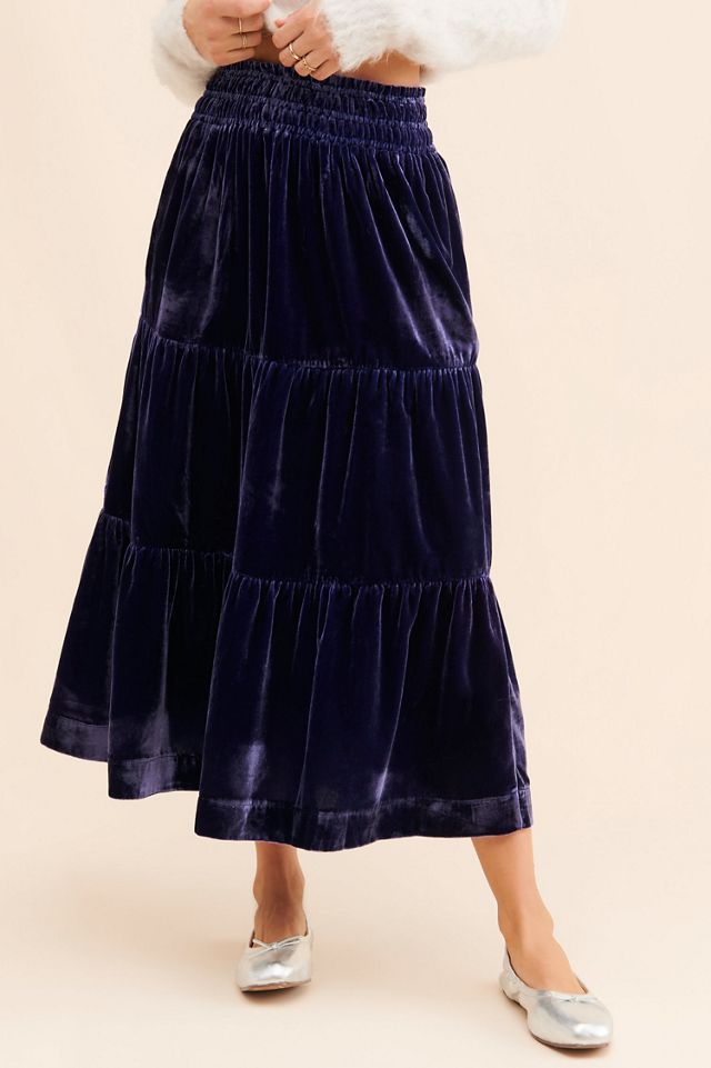 Somerset Velvet Maxi Skirt #3