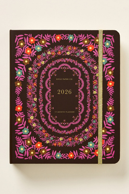 Rifle Paper Co Spiral Planner 17-month 2025-2026 In Multi