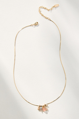 By Anthropologie Delicate Charm Necklace In Orange