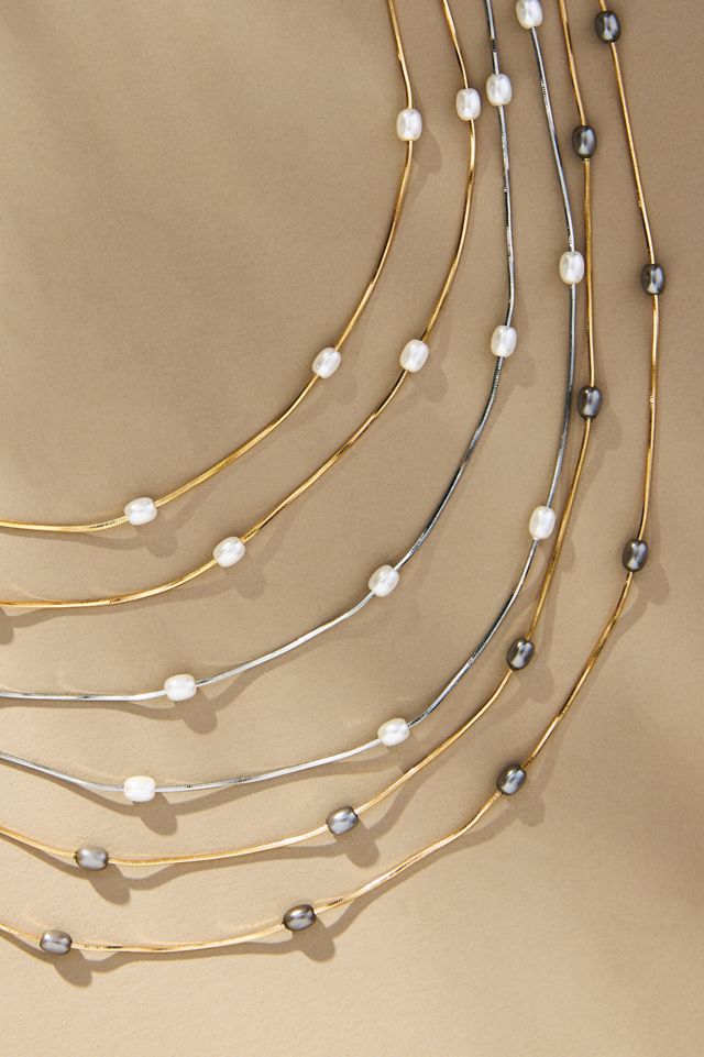 Dainty Pearl Layered Necklace #3