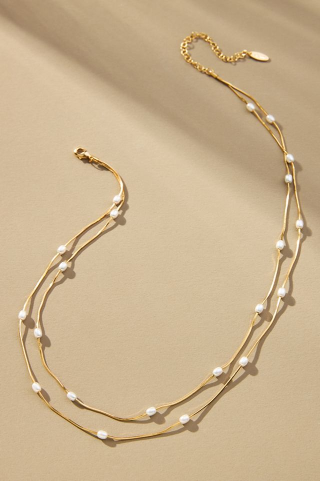 Dainty Pearl Layered Necklace #1