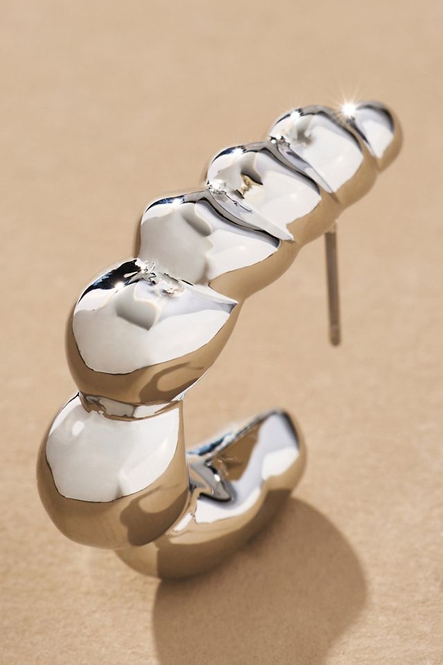 Scallop Hoop Earrings #1