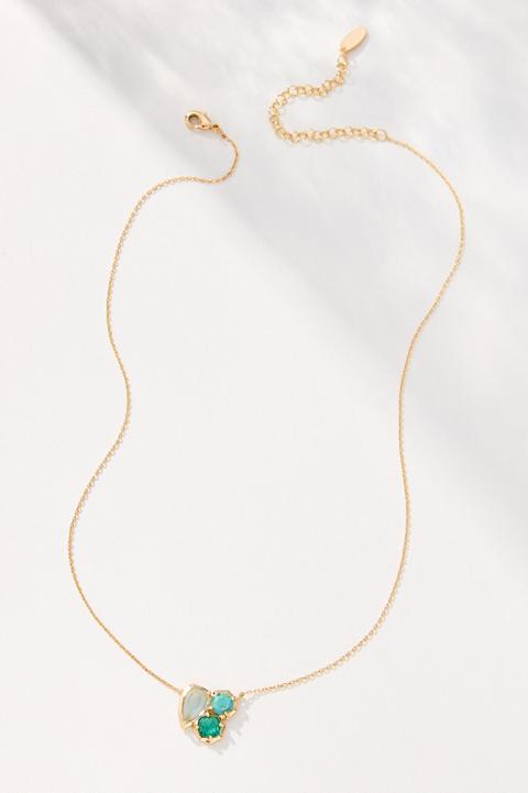 Dainty Crystal Cluster Necklace