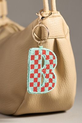 Beaded Monogram Stripe Pouch | Anthropologie