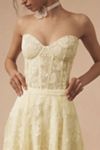 V. Chapman Carolena Strapless Sweetheart A-Line Lace Midi Set