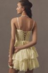 V. Chapman Josie Lace Sweetheart Fit & Flare Tiered Mini Dress
