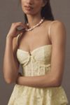 V. Chapman Josie Lace Sweetheart Fit & Flare Tiered Mini Dress