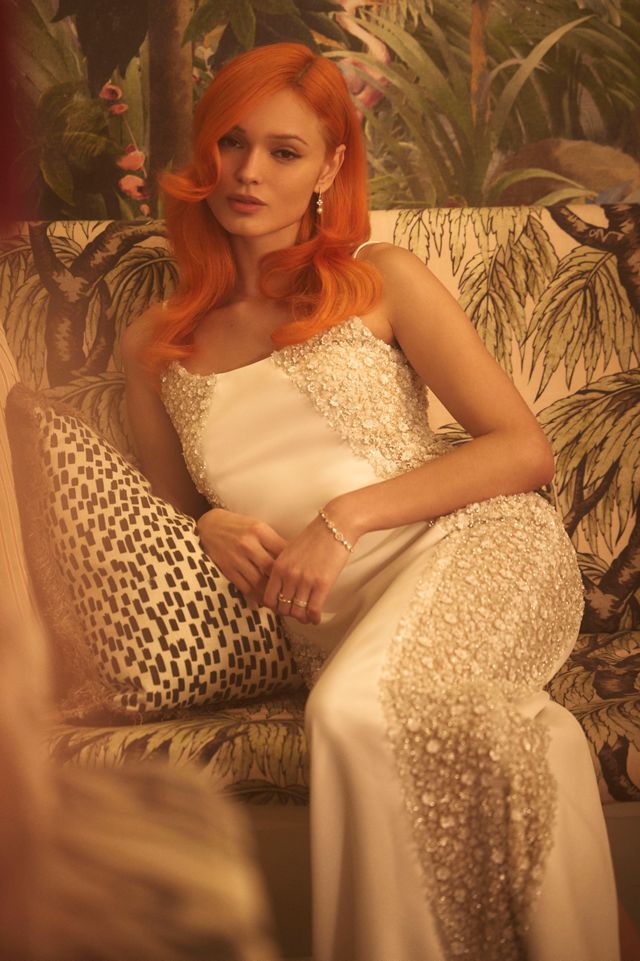 ILA Violet Sequin Silk Slip Wedding Gown #4