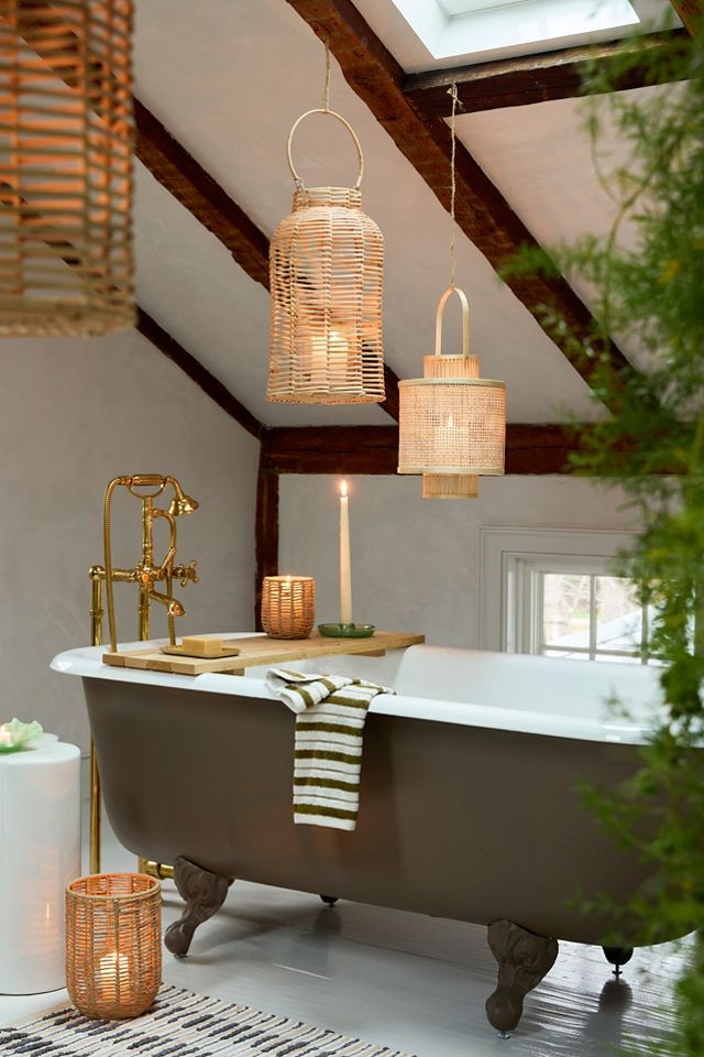 Rattan Caned Lantern #4