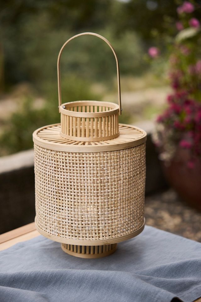 Rattan Caned Lantern #1