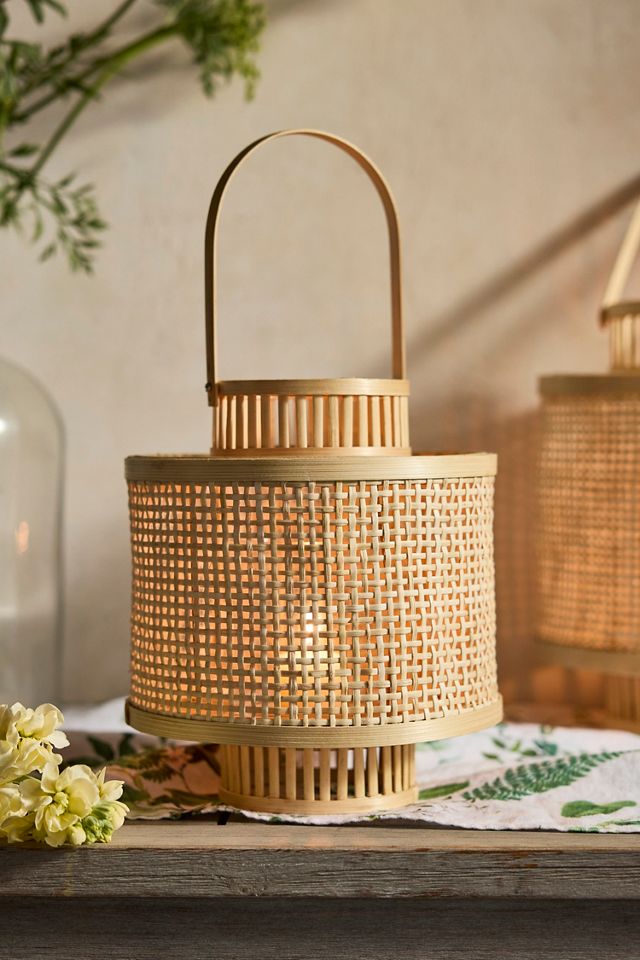 Rattan Caned Lantern #8
