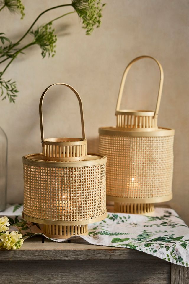 Rattan Caned Lantern #6