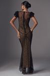 De La Vali Nephele Lace High-Neck Maxi Dress