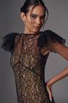 De La Vali Nephele Lace High-Neck Maxi Dress