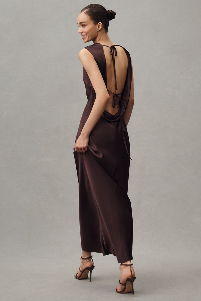 Shona Joy La Lune Cowled Open-Back Maxi Dress #1